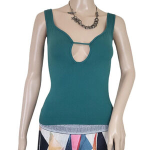 Free People Intimately Keyhole Emerald Green Top
